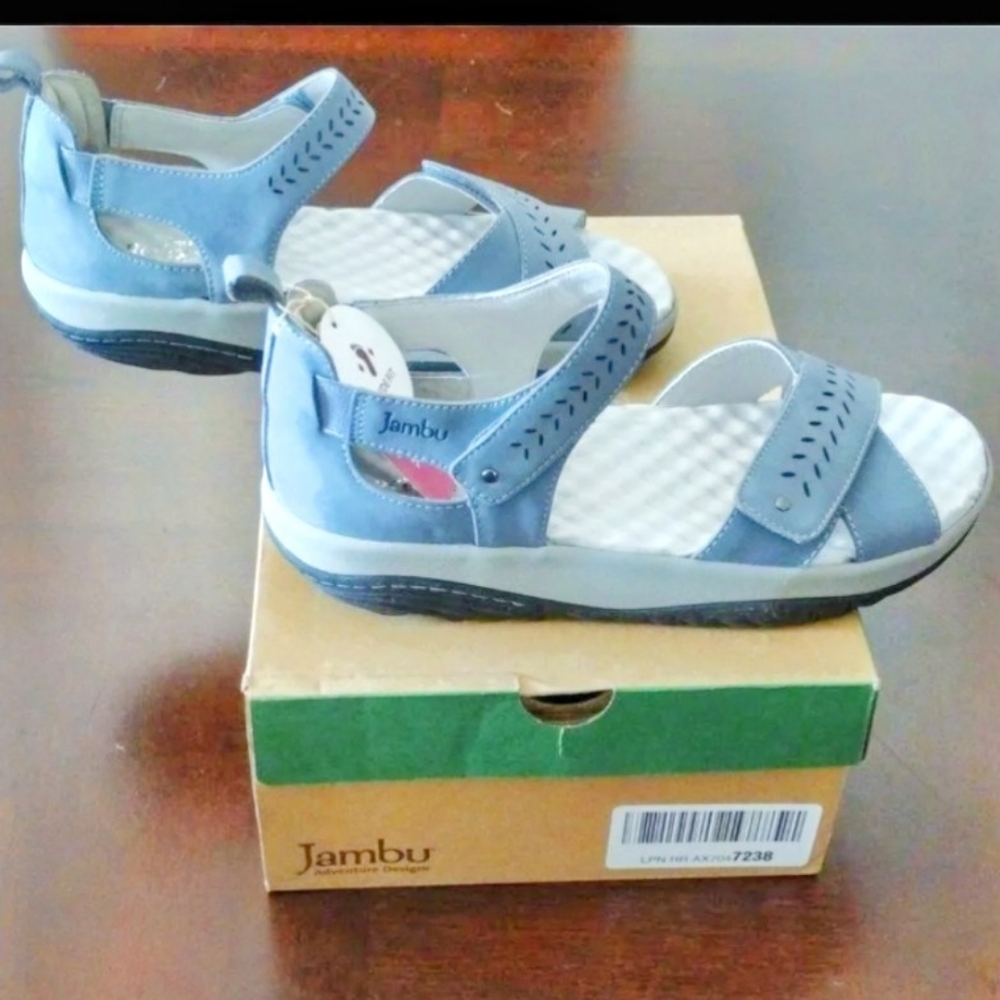 Jambu Sedona sandals in light blue, size 8M NIB - Picture 2 of 6